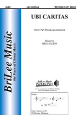 Ubi Caritas Three-Part Mixed choral sheet music cover